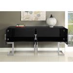 Beth Black Buffet/Console Table - Chrome Base - 4