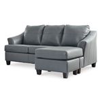 Genoa Steel Leather Sofa Chaise 47705-2