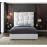 Milan White King Faux Leather Upholstered Bed-4