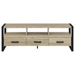 James Distressed Pine 60 inch 3 Drawer TV Stand-4