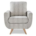 Deryn White And Grey Fabric Accent Chair 8327GY-1S by Homelegance Front