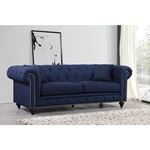 Chesterfield Navy Linen Tufted Sofa Chesterfield_Sofa_Navy by Meridian Furniture 2