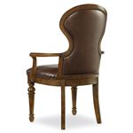 Tynecastle Chestnut Leather Upholstered Arm Chai-2