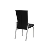 Molly Black and Chrome Dining Side Chair Back