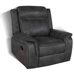 Lawrence Charcoal Fabric Glider Recliner Chair 6-2