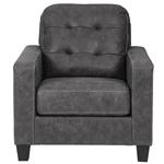 Venaldi Gunmetal Faux Leather Chair 91501-2
