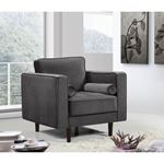 Emily Grey Velvet Tufted Chair Emily_Chair_Grey by Meridian Furniture 2