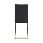 Chanel Upholstered Side Chair Black And Gold 105172 back1