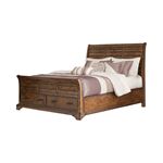 Elk Grove Vintage Bourbon King Storage Sleigh Bed 203891KE By Coaster