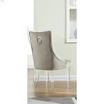 Cavalli Grey Velvet Tufted Dining Chair 403-106G-4