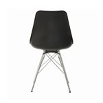 Broderick Retro Side Chair Black And Chrome 102682 back1