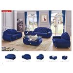Giza Tufted Blue Velvet Sofa By ESF Furniture 2