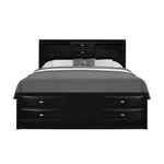 Global Furniture Linda Black Full Captain Bed Front