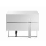 Collins White Lacquer Nightstand/End Table - 2