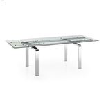 Cloud Stainless Steel Glass Exendable Dining Table 2