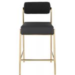 Carly Black Leatherette Counter Stool - Set of-4