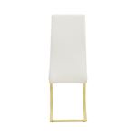 Chanel Upholstered Side Chair White And Gold 190512 back1