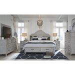 Belhaven King Arched Panel Bed with Storage Foot-2