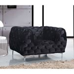 Mercer Black Velvet Tufted Chair Mercer_Chair_Black by Meridian Furniture 2