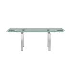Frosty Extendable Clear/Frosted Glass Dining Table by Casabianca Home open