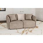 Townsend Latte Chenille Rolled Arm Loveseat 504-2