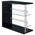 Prescott Black Gloss Bar Table Unit 100165