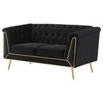 Holly Black and Gold Tufted Loveseat 508442-4