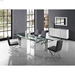 Euphoria Clear Glass Extendable Dining Table 4