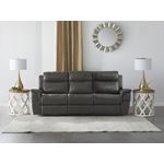 Dendron Charcoal Leather Power Reclining Sofa U6-4