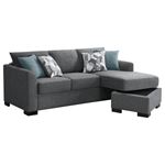 Storey Grey Sleeper Sectional Sofa Chaise Grey-2