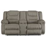McCade Cobblestone Reclining Loveseat with Cons-2