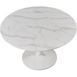 Tulip 48 Inch Round Faux Marble Dining Table - W-2