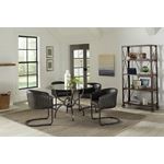 Aviano Anthracite Grey Upholstered Barrel Dinin-4