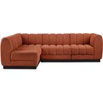 Quinn 101" 4pc Cognac Chenille Fabric Sect-2