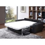 Ventura Black Leather Sofa Bed-5