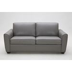 Jasper Grey Leather Sofa Bed Front