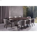 Carlton Modern Grey Fabric Dining Chair-2