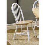 Dorsett Windsor Side Chairs Natural Wood And White 4129 in room