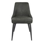 Aviano Grey Upholstered Curved Back Dining Chai-2