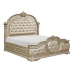 Antoinetta Queen Champagne Tufted Panel Bed 1919-2