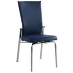 Molly Blue Dining Side Chair with Adjustable Back