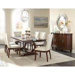 Oratorio Off White Upholstered Dining Side Chair 5562S in set round