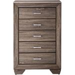 Kauffman Washed Taupe 5 Drawer Chest 204195-2