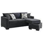 Storey Dark Grey Sleeper Sectional Sofa Chaise-2