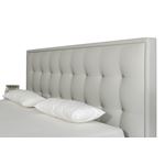 Hera Modern Grey Leatherette Bed- 3
