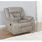 Greer Taupe Leatherette Recliner 651353-2