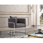 Pippa Grey Velvet Upholstered Accent Chair - 2