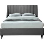 Eva Grey Velvet Upholstered Bed-2