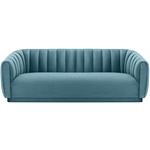 Arno Sea Blue Velvet Sofa By Exceptional Furniture