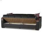 Uptown Black Leatherette Sofa Bed-2